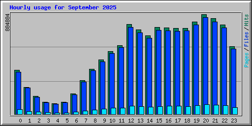 Hourly usage for September 2025