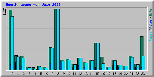 Hourly usage for July 2026